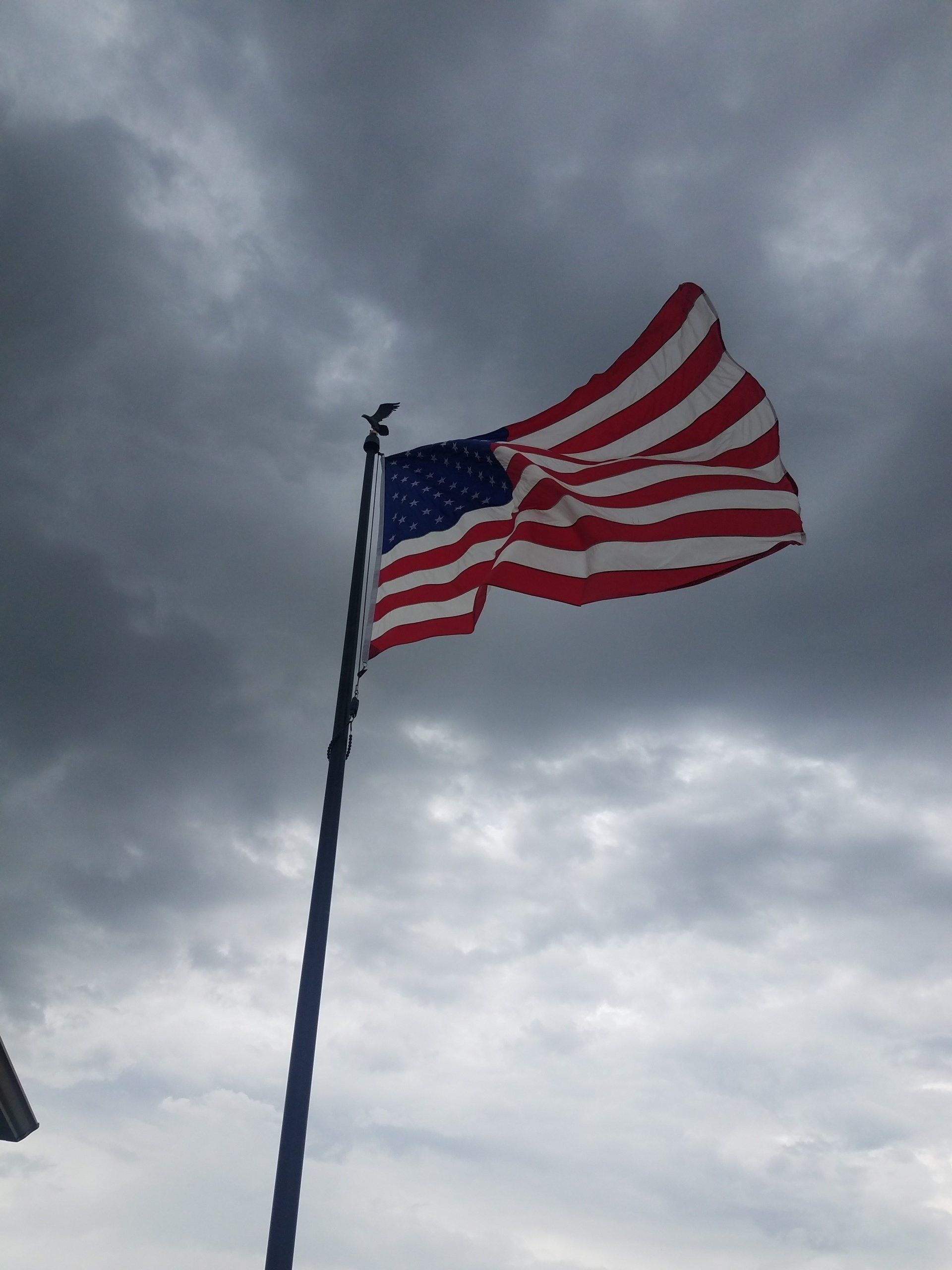 Flagpole Under Gray Skies — Arlington, TX — FSI