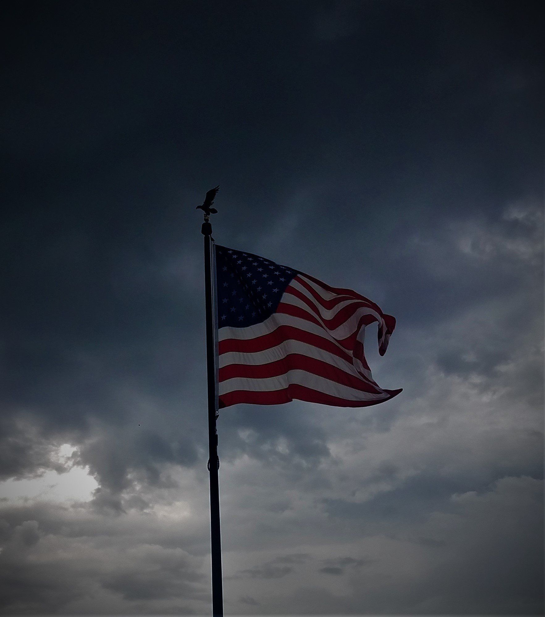 American Flag on Gloomy Weather — Arlington, TX — FSI