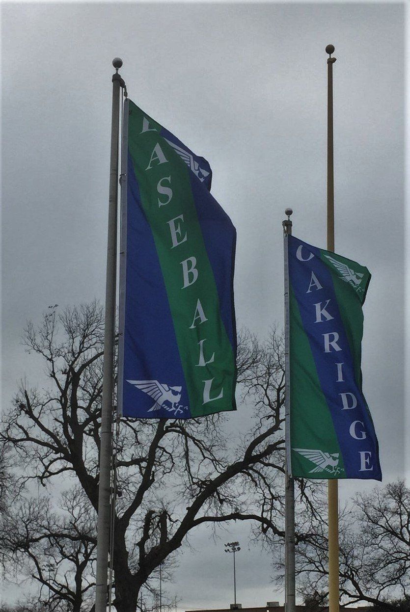 Two Custom Vertical Flags — Arlington, TX — FSI