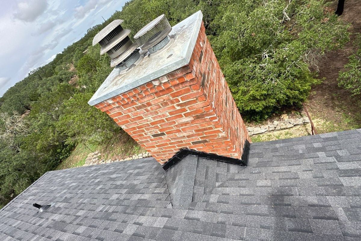 Before-and-after of a winterized roof in Central Texas, completed by Risner Roofing. Completed roof replacement with ice and water shield underlayment