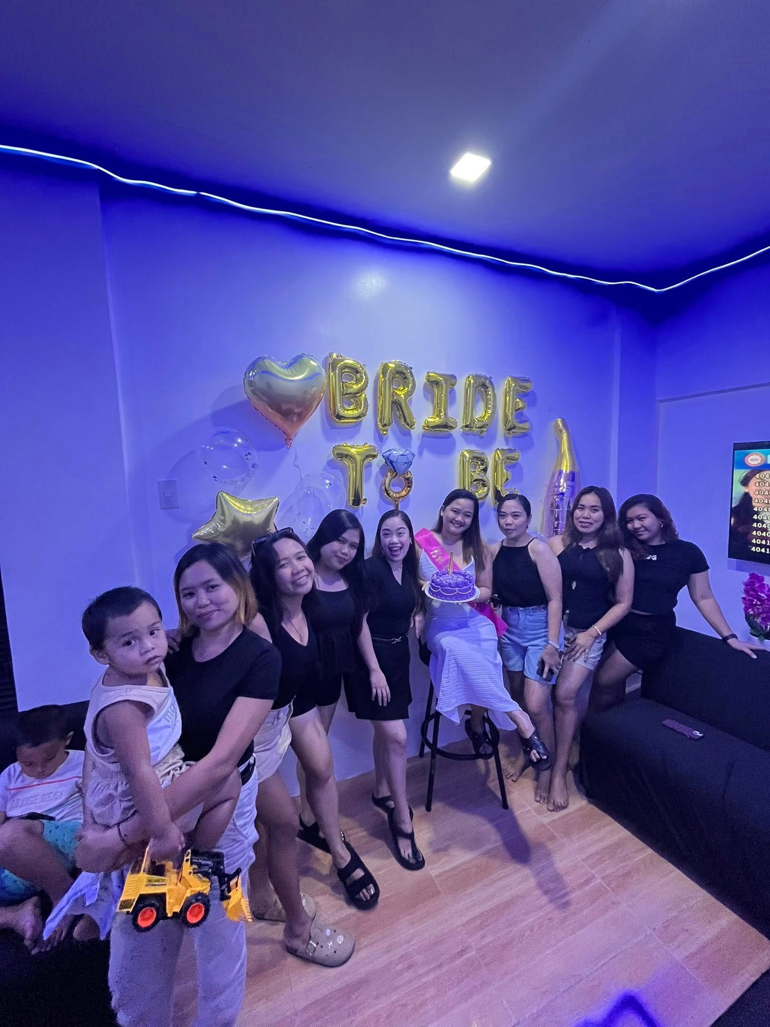 A group of people celebrating at a 