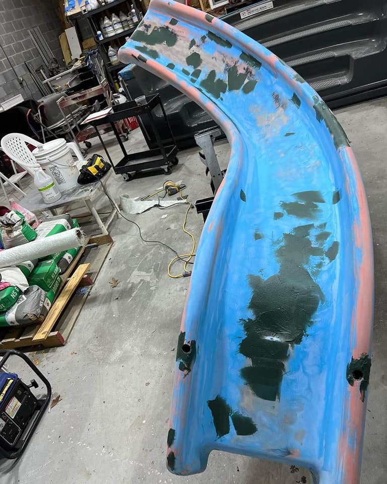 cracked pool step repair