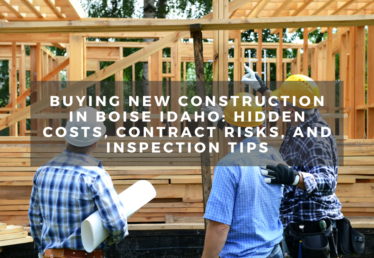 New construction home in Boise Idaho highlighting hidden builder costs, contract risks, inspections,