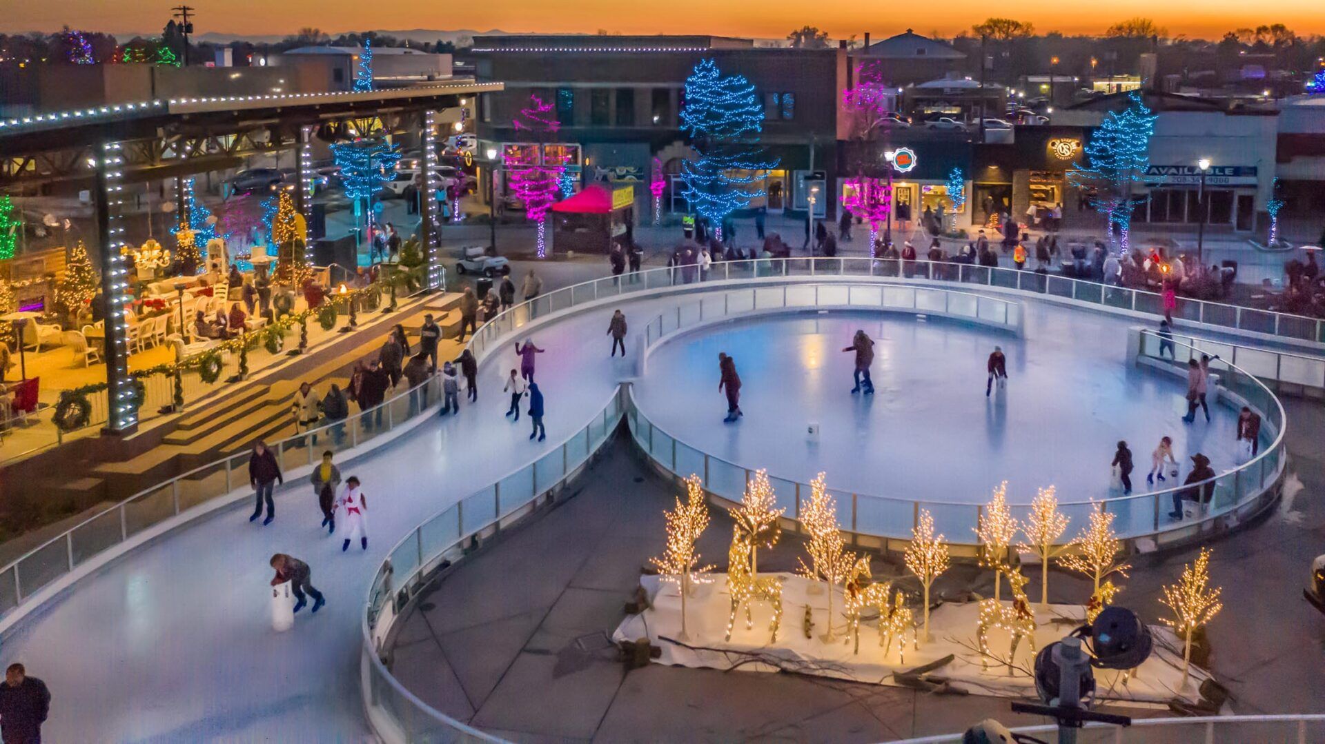 Indian Creek Plaza Ice Skating area
