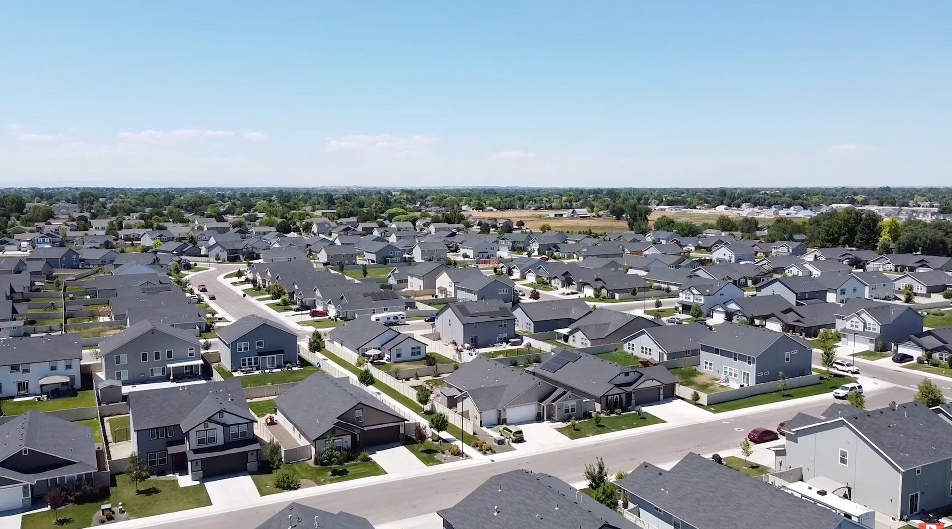 Aerial view of Boise and Treasure Valley neighborhoods