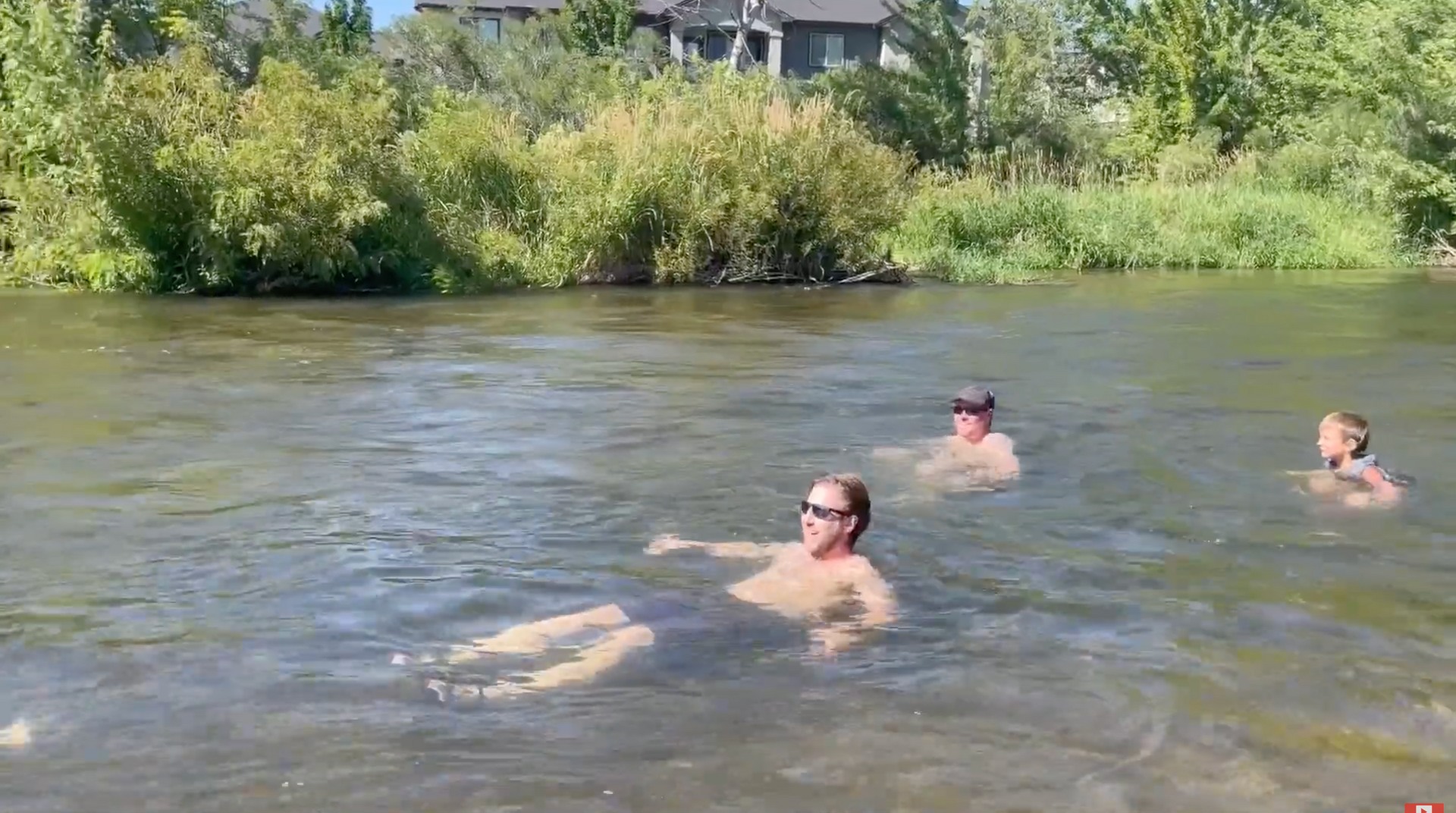 People floating in Boise River