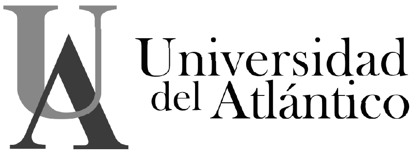 Logotipo de la Universidad del Atlántico: Letras “UA” en gris y negro, junto al nombre de la institución.