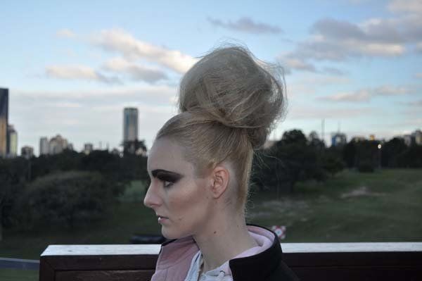 side profile of hair bun