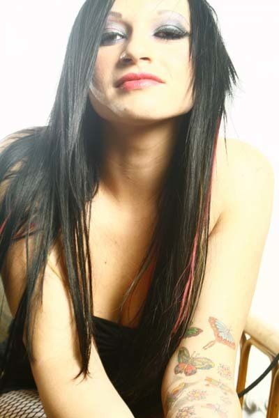 long straightened hair