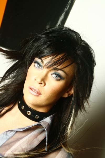 straightened black hairstyle