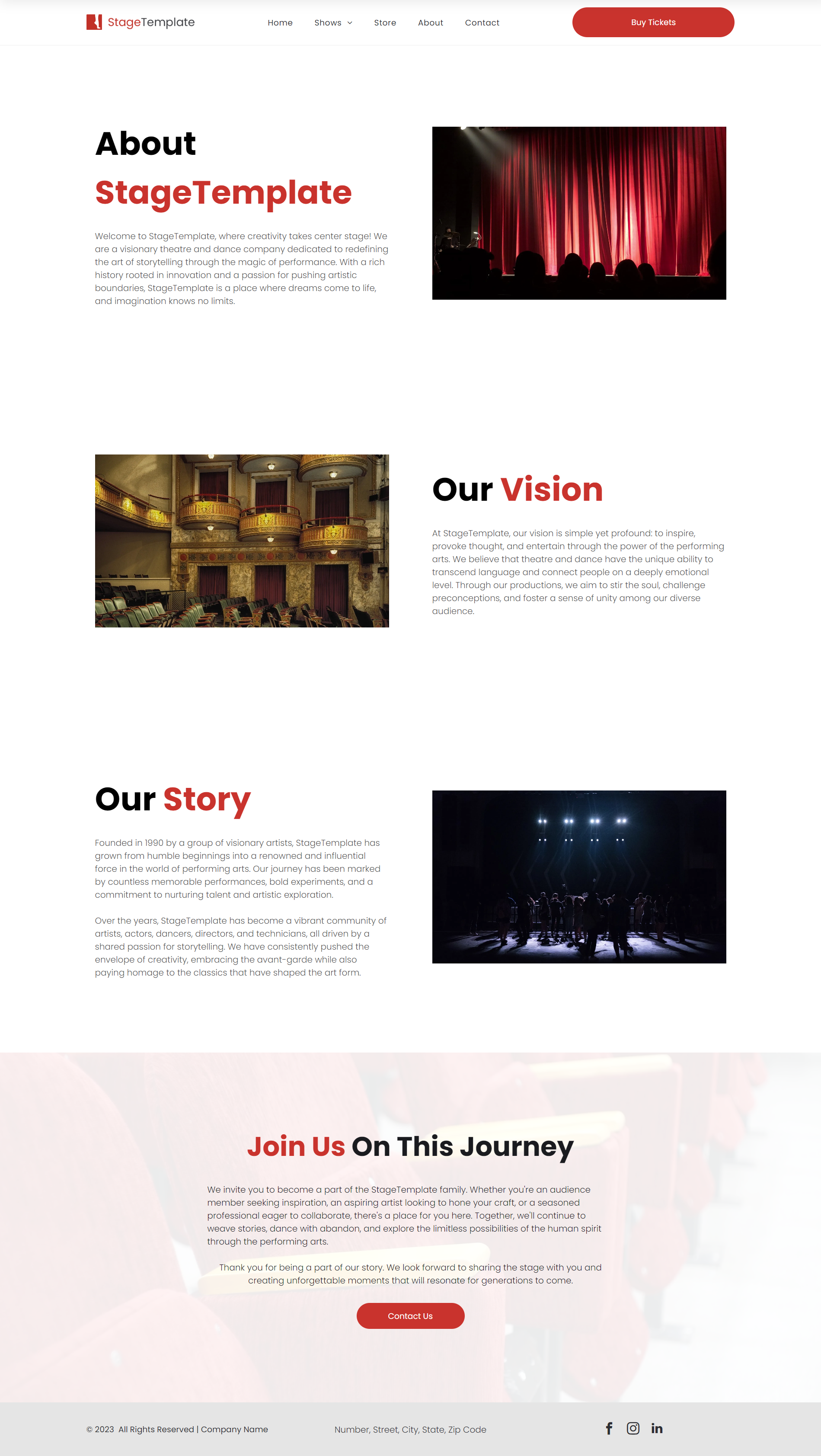Web Template - About Page