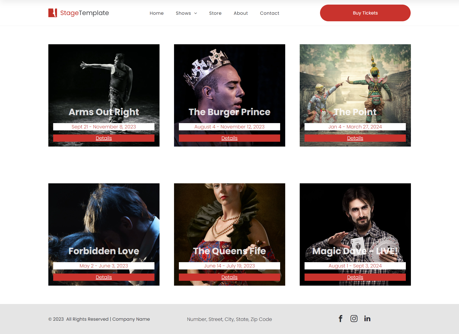 Web Template - Show Listings