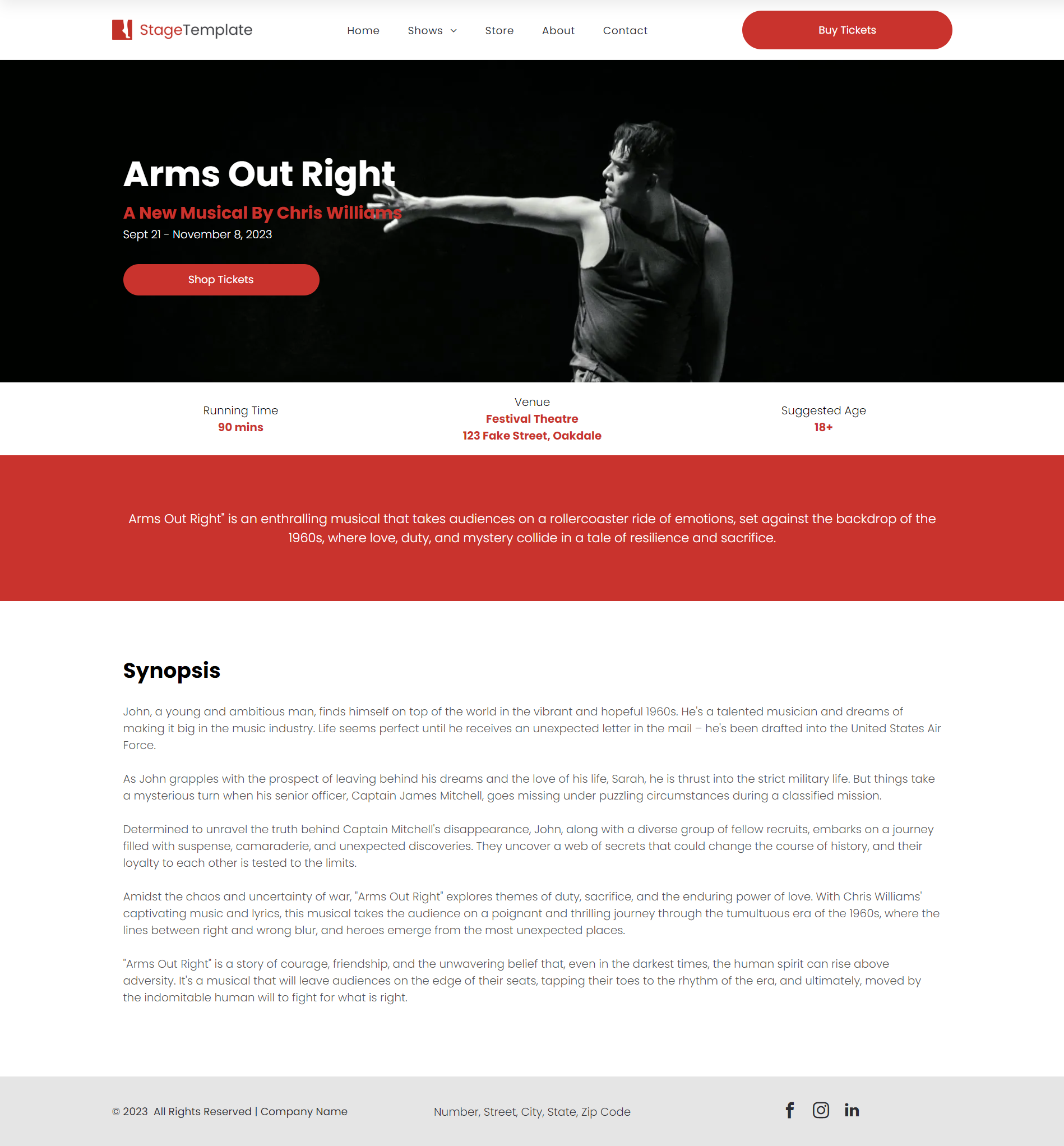 Web Template - Show Details