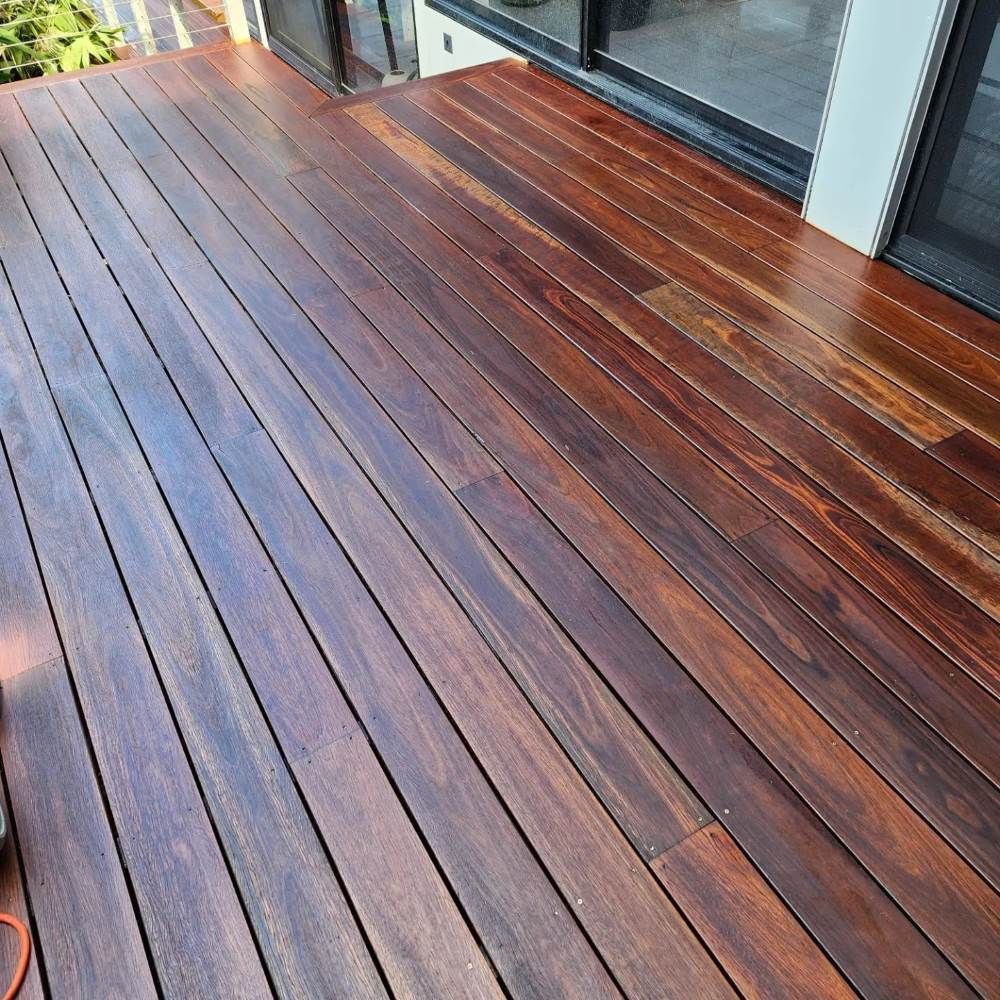 A Wooden Deck With Nails — ATM Floors In Ingham, QLD