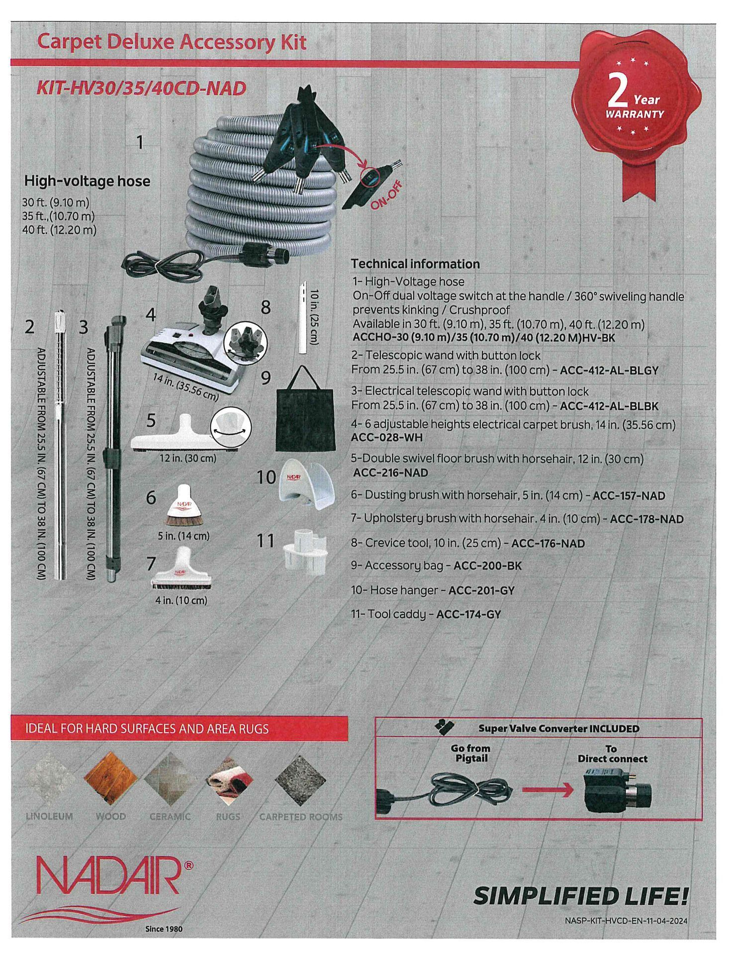 A carpet deluxe accessory kit for a vacuum cleaner A carpet deluxe accessory kit for a vacuum cleaner