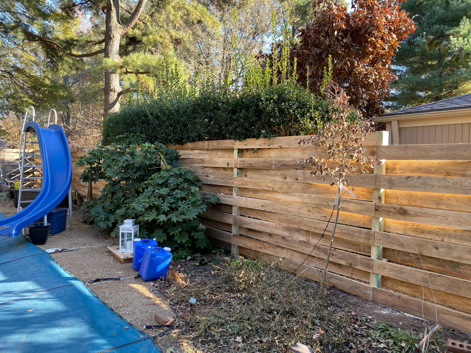 Basket Weave cypress fence