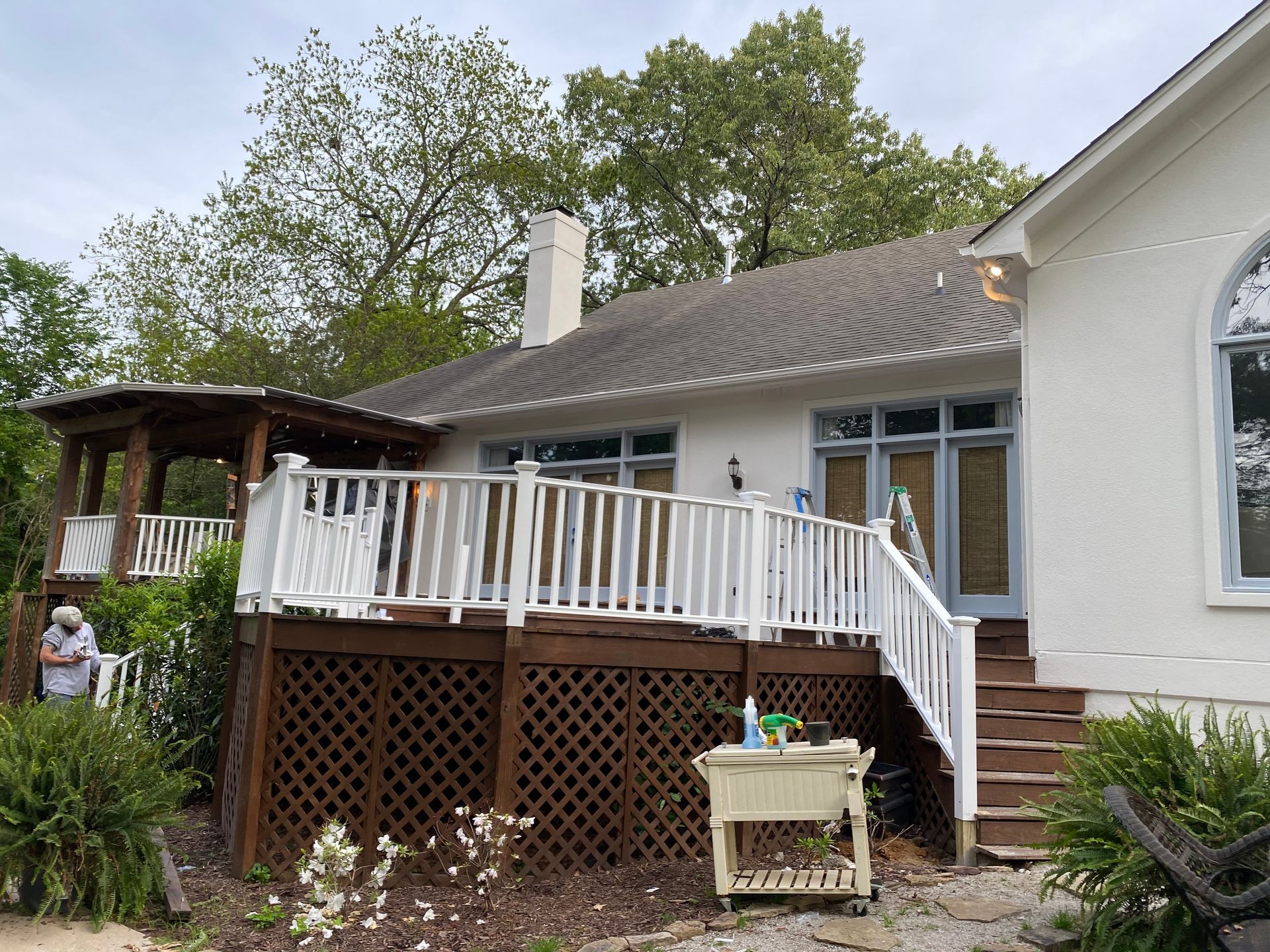 Replaced railing with composite railing