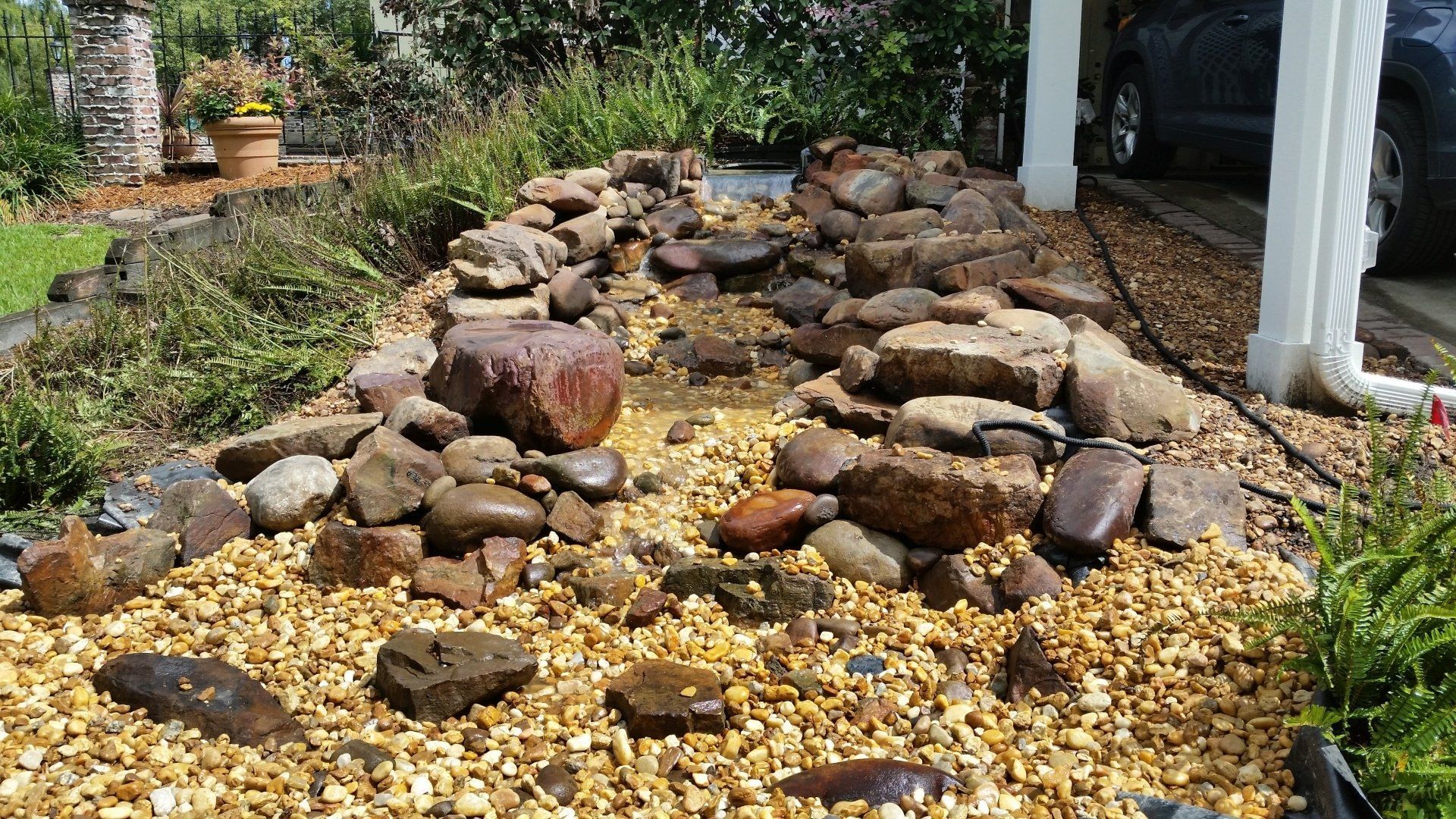 Residential Pond Less Waterfalls — Jacksonville, FL — K & R Pond Care Inc