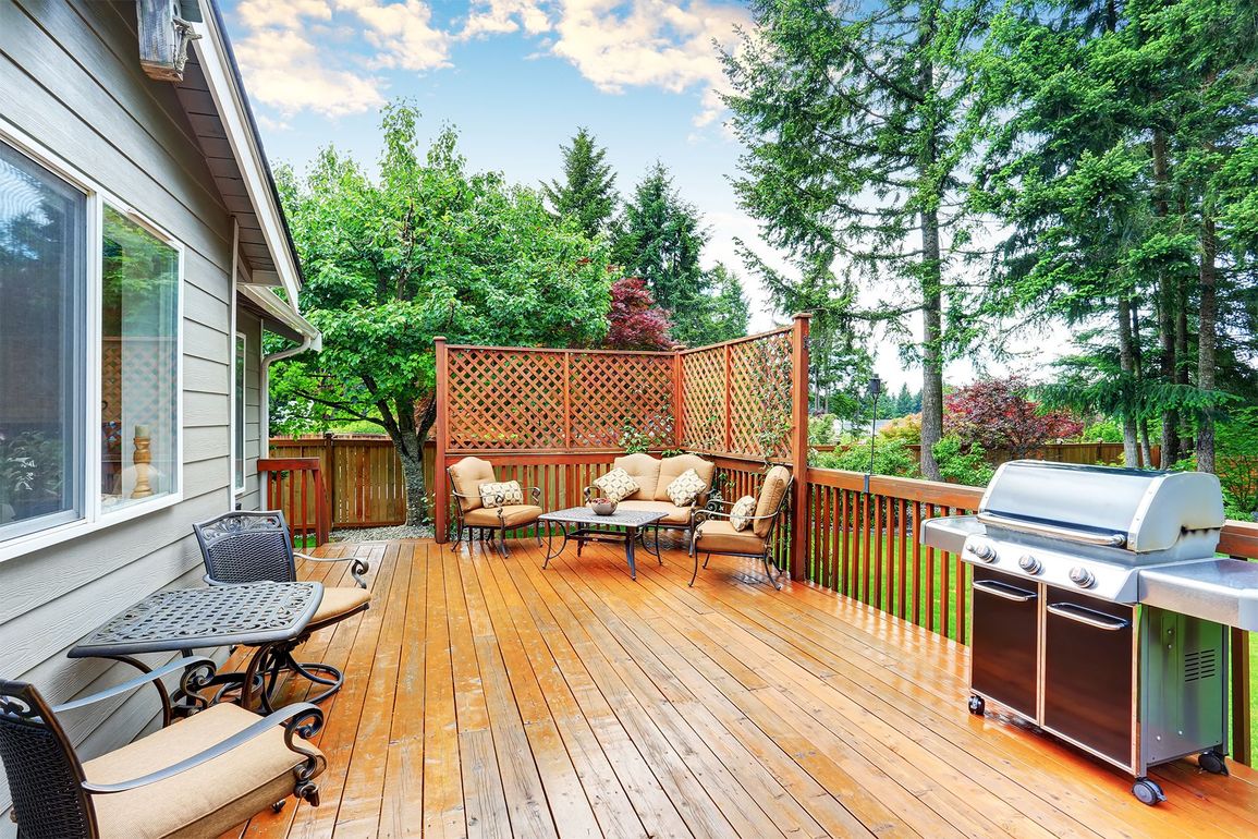 Patio With Wooden Deck