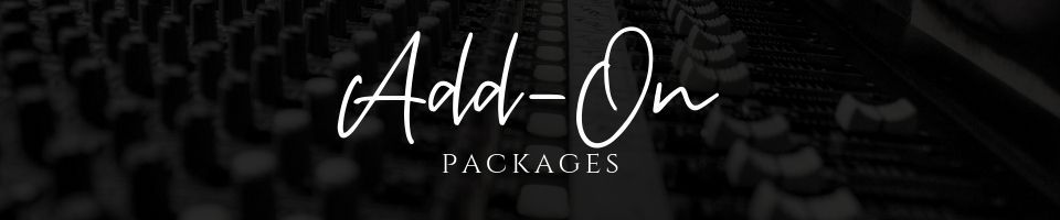 Add-On packages text over a dark, blurred background with a person working at a computer