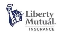 The logo for liberty mutual insurance shows the statue of liberty holding a torch.