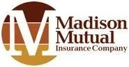 The madison mutual insurance company logo is brown and white.