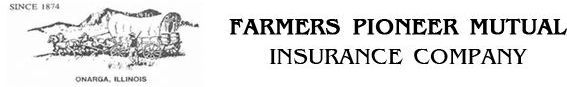 The logo for farmers pioneer mutual insurance company