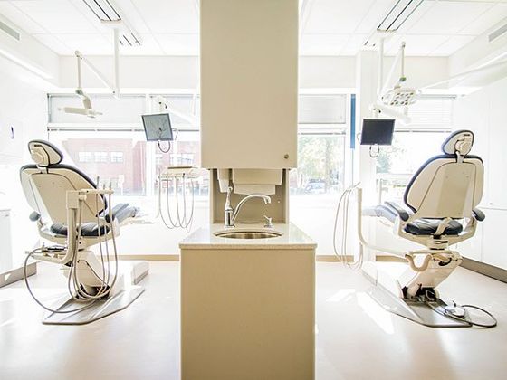 Dentist's Chairs Facing a Sunny Window
