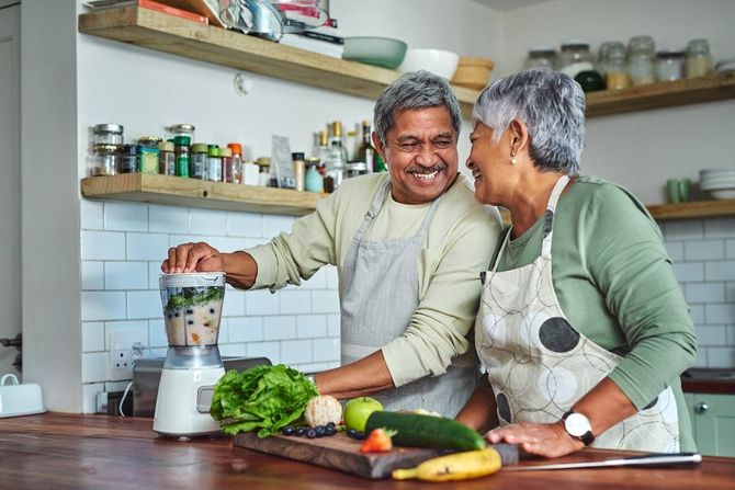 Man and Woman in Kitchen