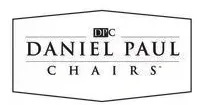 A black and white logo for daniel paul chairs.