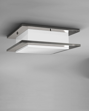 A ceiling light is hanging from the ceiling in a room.