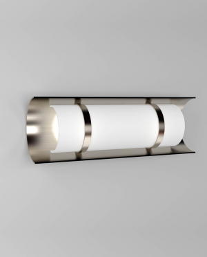 A light that looks like a book is on a wall