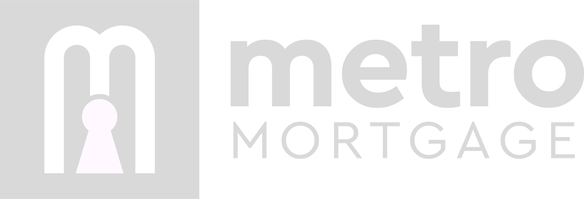 Metro Mortgage logo: White 