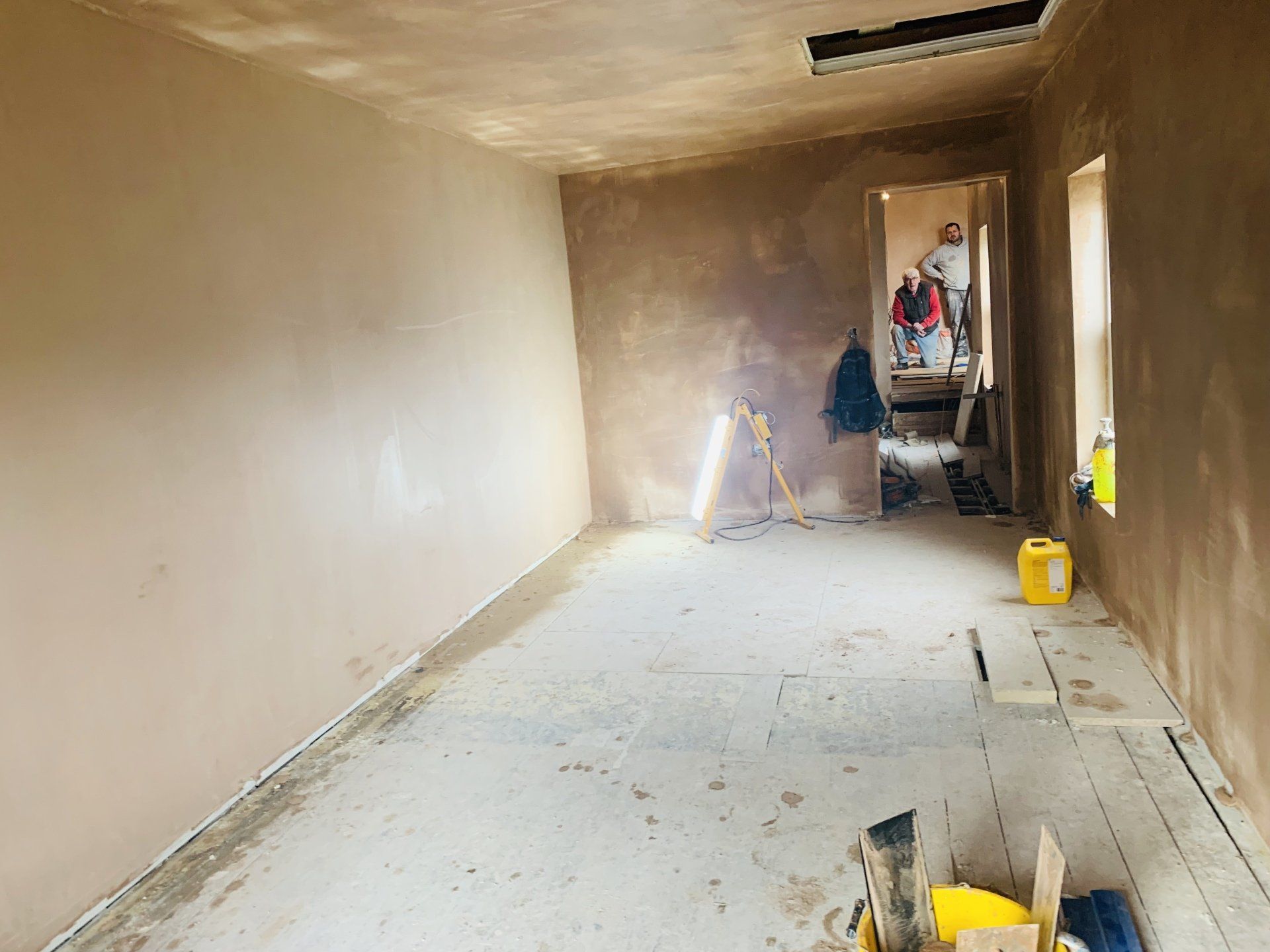 Image showing previous project - Empty room in residential renovation having recently been plastered and in process of drying