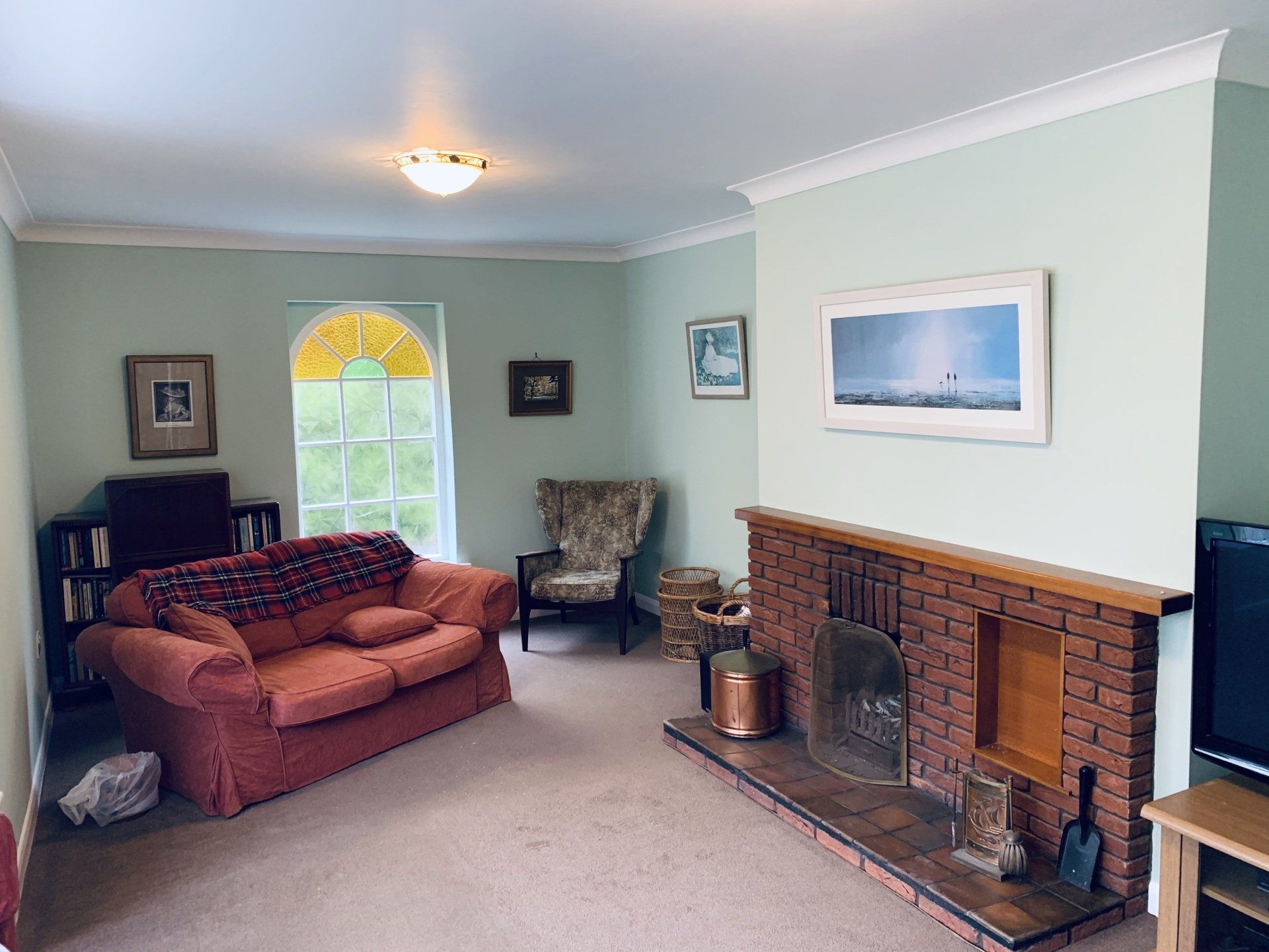 Previous project-Furnished room in period property redecorated including all walls, ceiling, woodwork & picture window