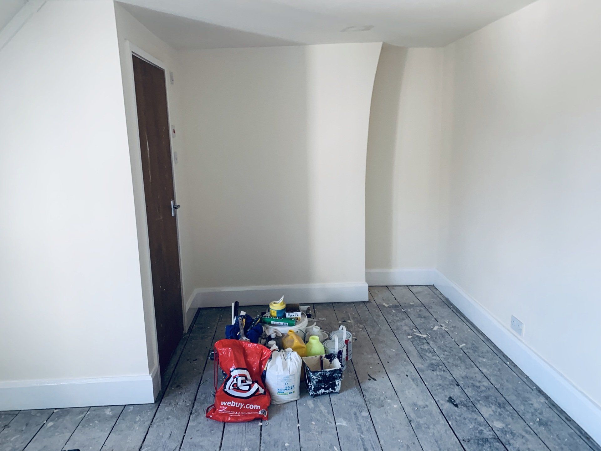 Image showing completed project - All surfaces having been re-plastered, and all equipment & mess cleared away