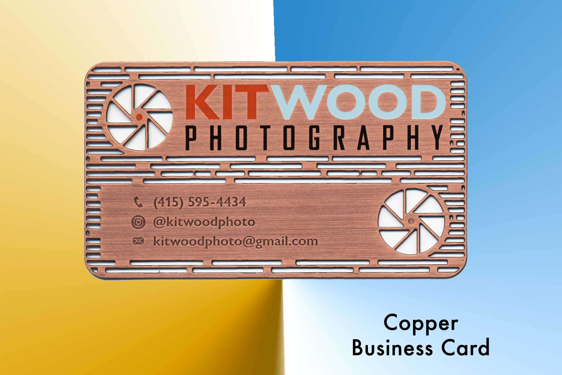 Copper business card