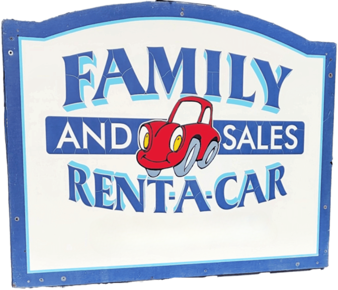 Car Rental Agency Sign - Whidbey Island Family Rent a Car.