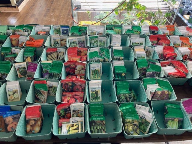 A table filled with lots of different types of seeds