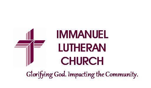 The logo for immanuel lutheran church glorifying god impacting the community