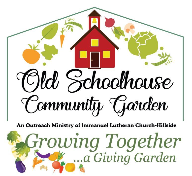 A logo for the old schoolhouse community garden