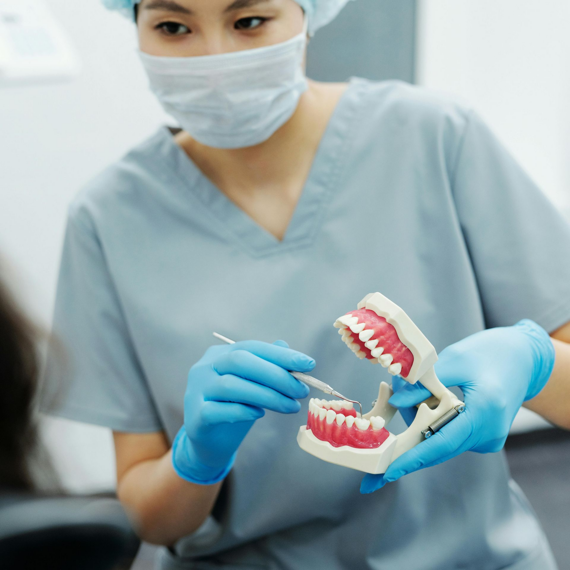 Professional dental tools and a bright clean dental office for preventive care.