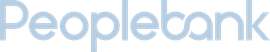 The word peoplebank is written in blue on a white background