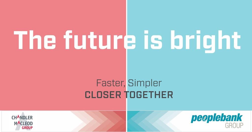 A poster that says the future is bright faster simpler closer together