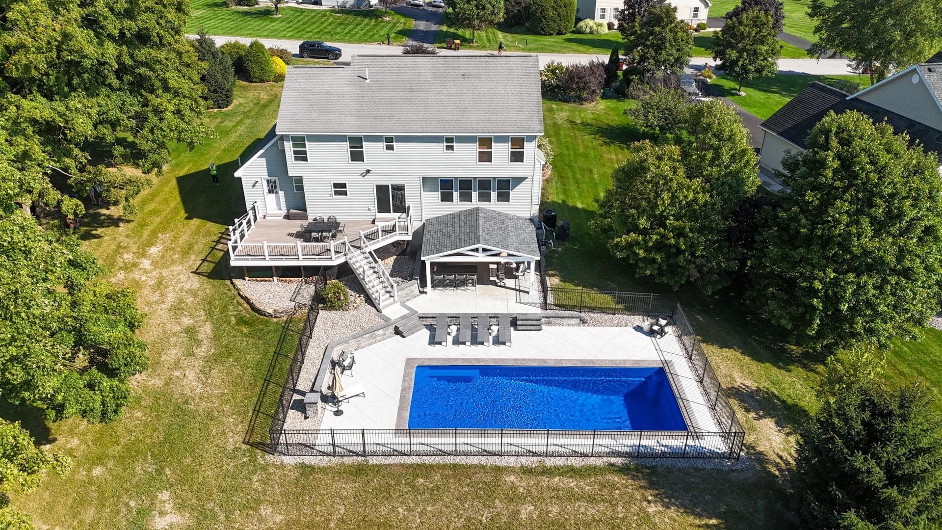 Fiberglass Rectangle Pool – Malta, NY