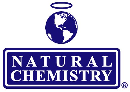 A logo for natural chemistry with a globe on it