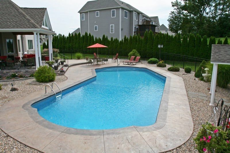 Roman End Lazy L Inground Pool – Cohoes, NY