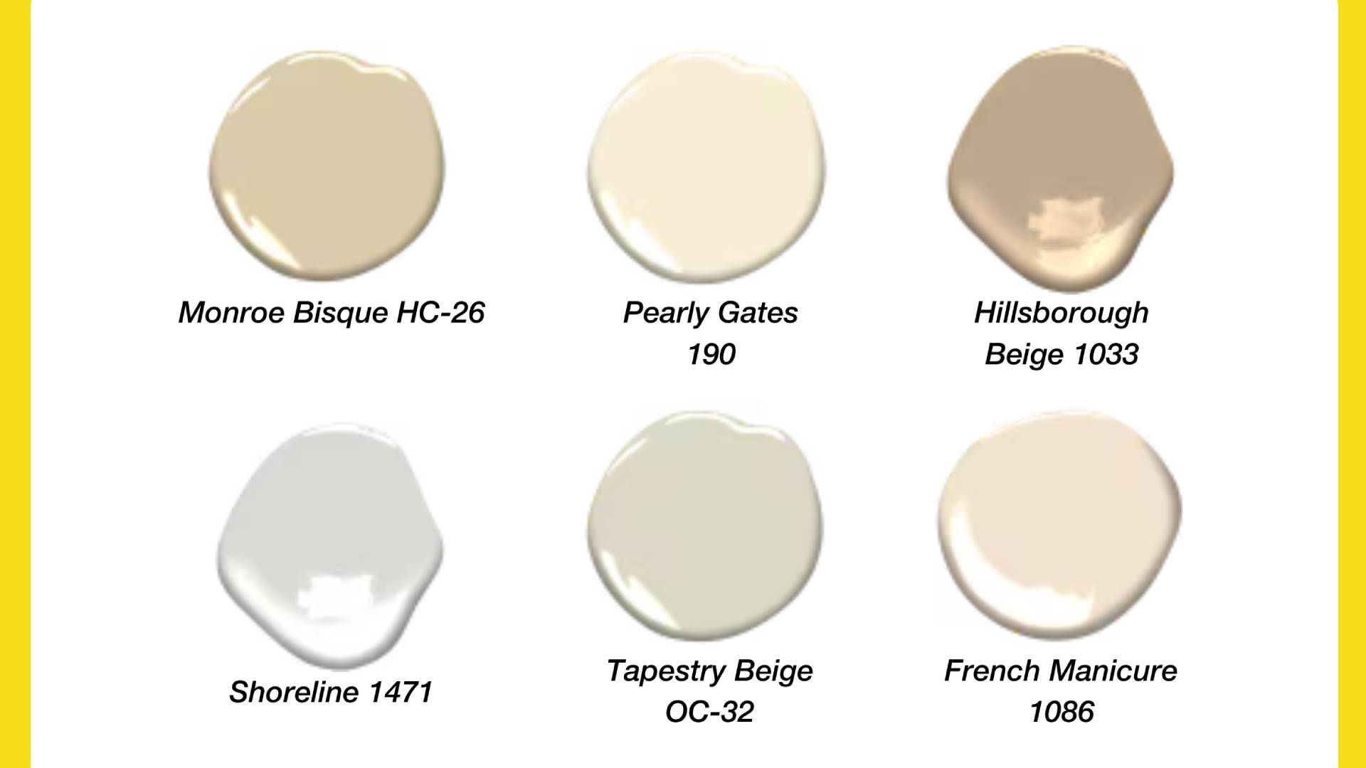 Benjamin Moore beige paint swatches near Des Moines and Waukee, Iowa (IA) and Omaha, Nebraska (NE)