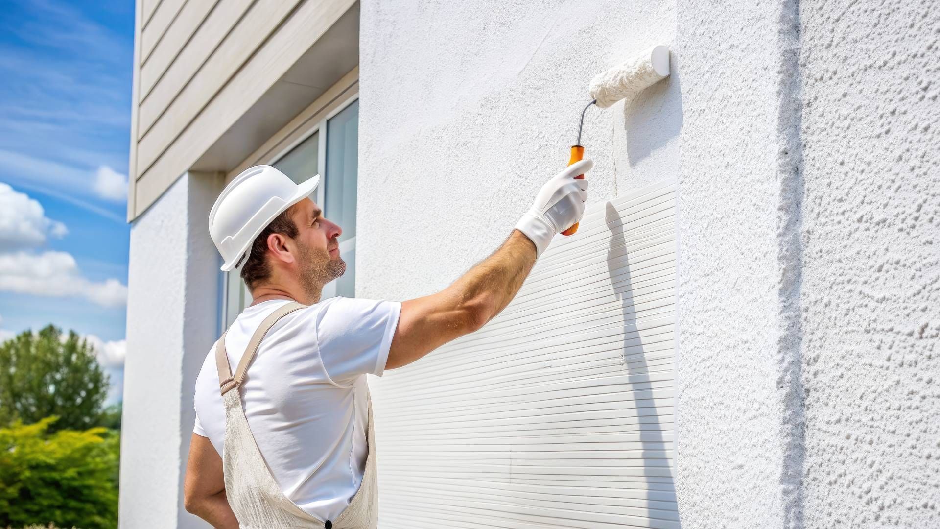 The exterior of a house being painted near Des Moines & Waukee, Iowa (IA) and Omaha, Nebraska (NE)