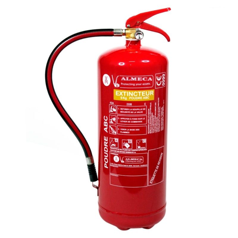 Extincteur pour protection incendie dans locaux professionnels